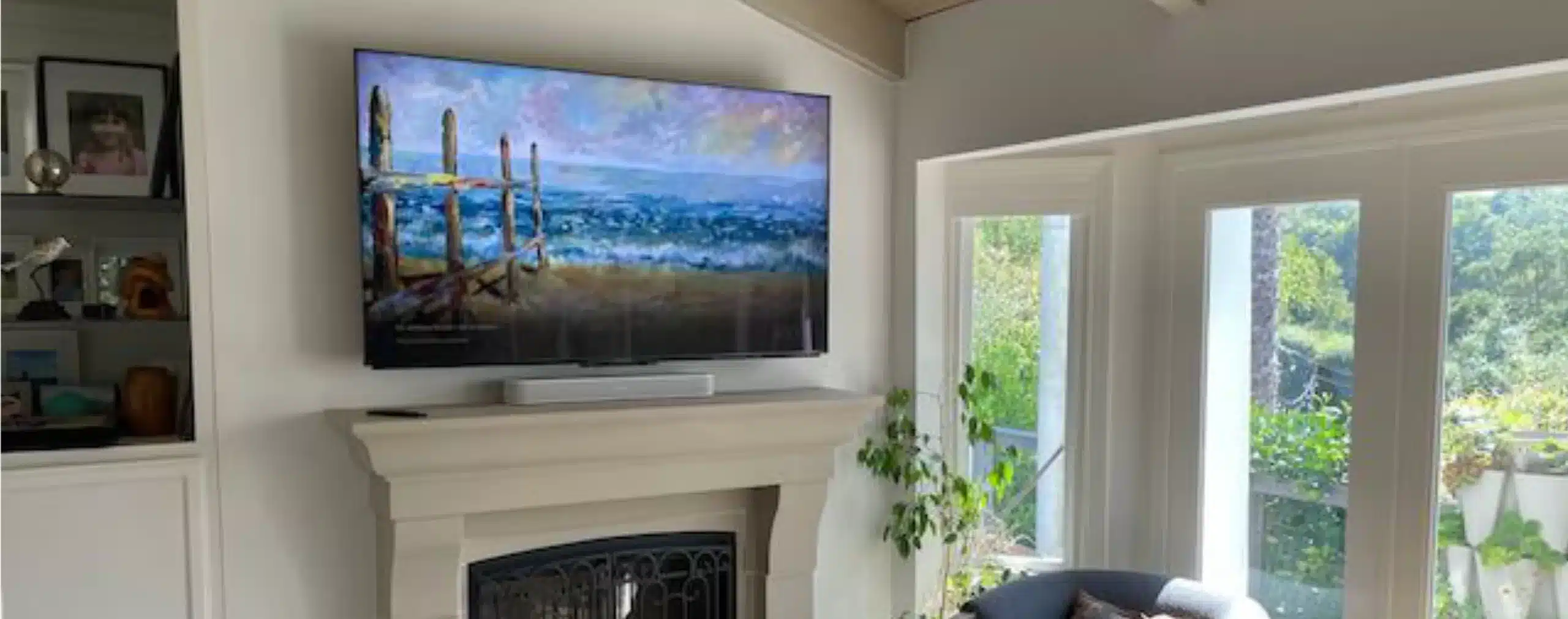TV over fireplace